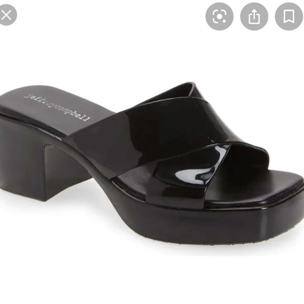 Jeffrey Campbell black bubblegum platform sandals